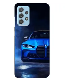 Чехол для Samsung Galaxy A23 с картинкой «Голубая BMW M4» Чехол для Samsung Galaxy A23 с картинкой «Голубая BMW M4»