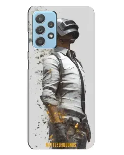 Чехол для Samsung Galaxy A23 с картинкой «PUBG — боец в пыли»