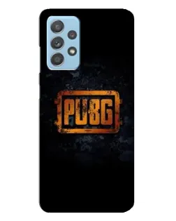 Чехол для Samsung Galaxy A23 с картинкой «PUBG — золотой логотип»