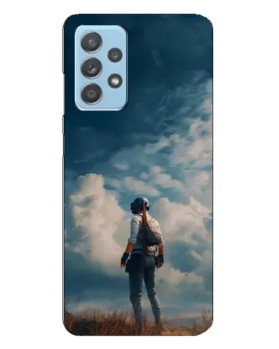 Чехол для Samsung Galaxy A23 с картинкой «Герой PUBG на скале»