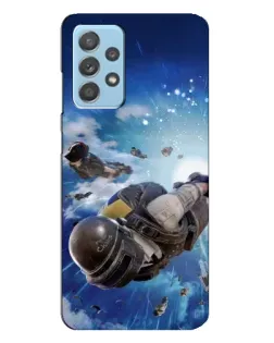Чехол для Samsung Galaxy A23 с картинкой «Десант PUBG — прыжок»