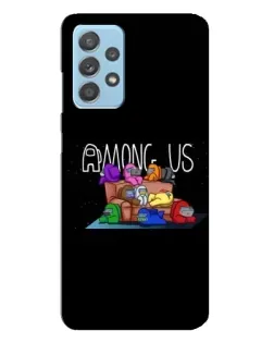 Чехол для Samsung Galaxy A23 с картинкой «Логотип Among Us»