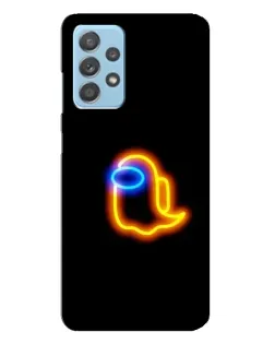 Чехол для Samsung Galaxy A23 с картинкой «Among Us неоновое сияние»