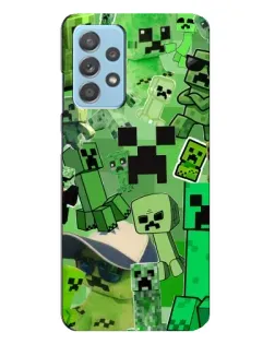 Чехол для Samsung Galaxy A23 с картинкой «Криперы Minecraft»