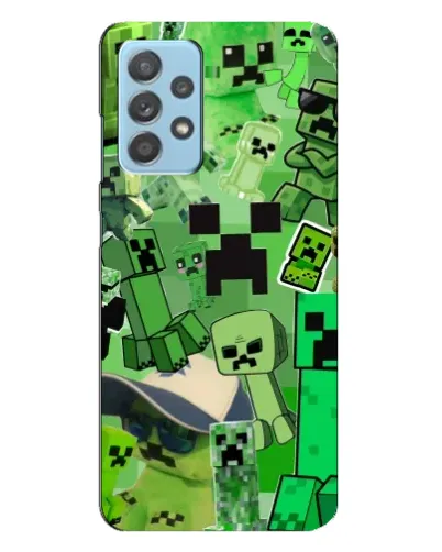 Чехол для Samsung Galaxy A23 с картинкой «Криперы Minecraft»