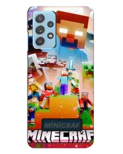 Чехол для Samsung Galaxy A23 с картинкой «Minecraft герои игры»
