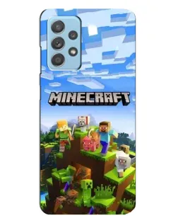 Чехол для Samsung Galaxy A23 с картинкой «Minecraft классический мир»