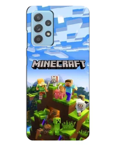 Чехол для Samsung Galaxy A23 с картинкой «Minecraft классический мир»
