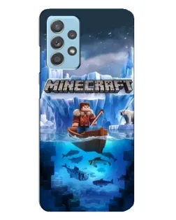 Чехол для Samsung Galaxy A23 с картинкой «Minecraft ледяной мир»