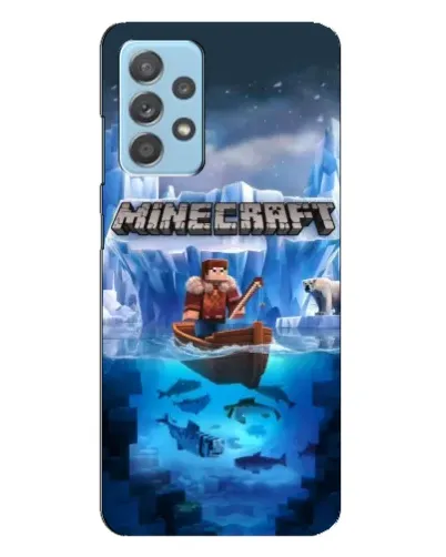 Чехол для Samsung Galaxy A23 с картинкой «Minecraft ледяной мир»