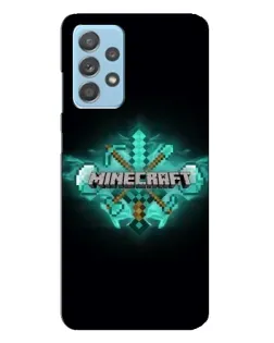 Чехол для Samsung Galaxy A23 с картинкой «Minecraft Diamond лого»