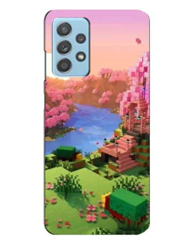 Чехол для Samsung Galaxy A23 с картинкой «Розовое дерево Minecraft»