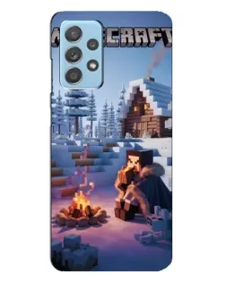 Чехол для Samsung Galaxy A23 с картинкой «Зимний Minecraft»