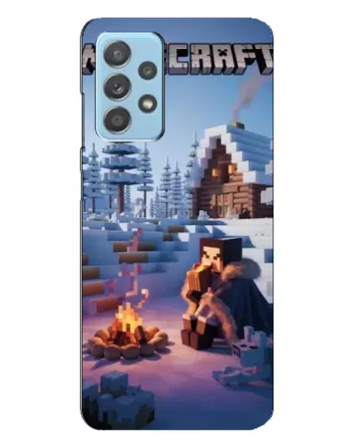 Чехол для Samsung Galaxy A23 с картинкой «Зимний Minecraft»