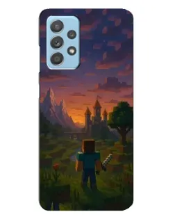 Чехол для Samsung Galaxy A23 с картинкой «Стив у башни»