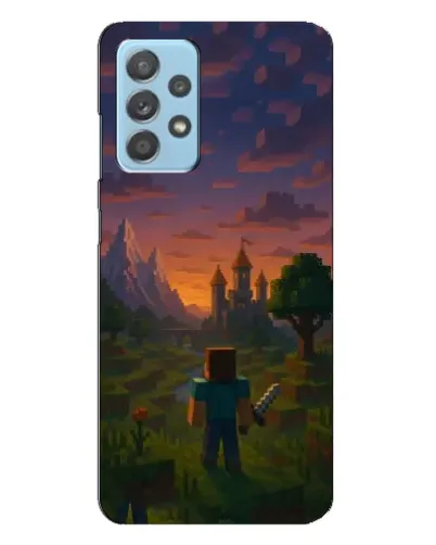 Чехол для Samsung Galaxy A23 с картинкой «Стив у башни»