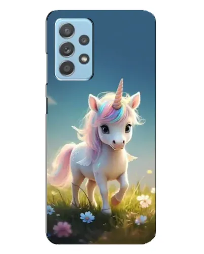 Чехол для Samsung Galaxy A23 с картинкой «Единорог на поляне»