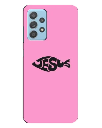 Чехол для Samsung Galaxy A23 с картинкой «Розовый символ  Jesus»
