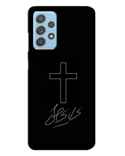 Чехол для Samsung Galaxy A23 с картинкой «Графический крест Jesus» Чехол для Samsung Galaxy A23 с картинкой «Графический крест Jesus»