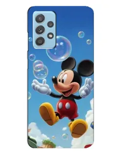 Чехол для Samsung Galaxy A23 с картинкой «Mickey и мыльные пузыри»