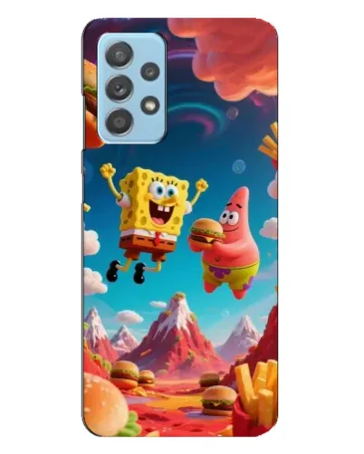 Чехол для Samsung Galaxy A23 с картинкой «Космический фастфуд»