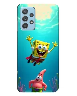 Чехол для Samsung Galaxy A23 с картинкой «Спанч Боб под водой»
