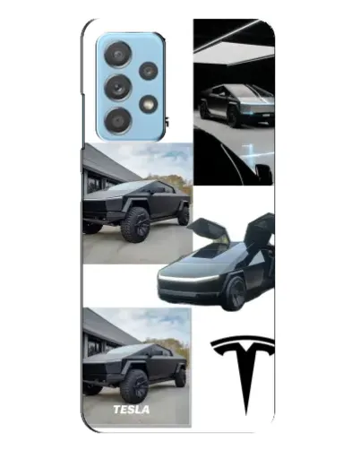 Чехол для Samsung Galaxy A23 с картинкой «Коллаж Cybertruck Tesla» Чехол для Samsung Galaxy A23 с картинкой «Коллаж Cybertruck Tesla»