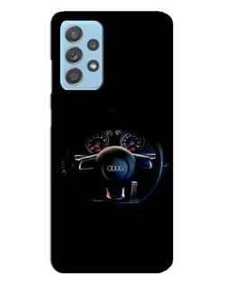Чехол для Samsung Galaxy A23 с картинкой «Салон Audi — руль»