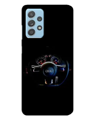 Чехол для Samsung Galaxy A23 с картинкой «Салон Audi — руль»