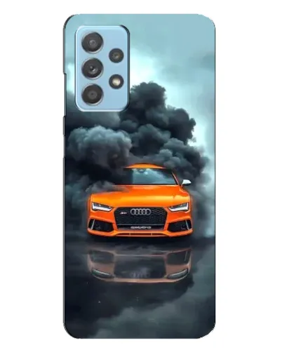 Чехол для Samsung Galaxy A23 с картинкой «Audi в облаках дыма»