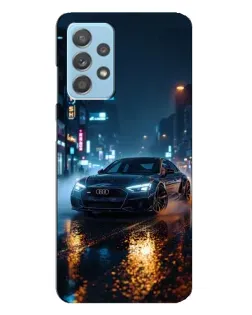 Чохол для Samsung Galaxy A23 з картинкою «Нічне місто та Audi»