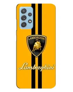 Чехол для Samsung Galaxy A23 с картинкой «Lamborghini Stripe желтый»