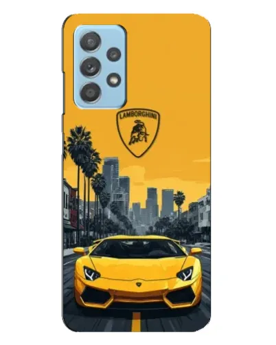 Чехол для Samsung Galaxy A23 с картинкой «Желтый Lamborghini город» Чехол для Samsung Galaxy A23 с картинкой «Желтый Lamborghini город»