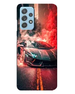 Чехол для Samsung Galaxy A23 с картинкой «Lamborghini красный дым»