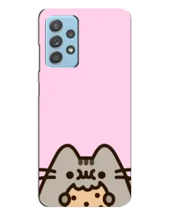 Чехол для Samsung Galaxy A23 с картинкой «Pusheen и печенье»