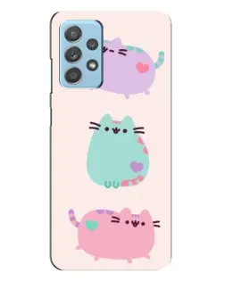 Чехол для Samsung Galaxy A23 с картинкой «Pusheen трио»