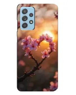 Чехол для Samsung Galaxy A23 с картинкой «Розовый цвет сердце на фоне заката» Чехол для Samsung Galaxy A23 с картинкой «Розовый цвет сердце на фоне заката»