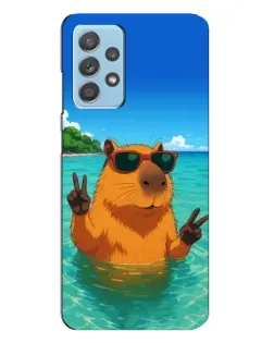 Чехол для Samsung Galaxy A23 с картинкой «Морская капибара»