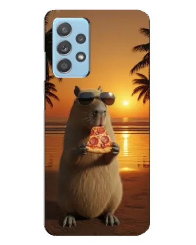 Чехол для Samsung Galaxy A23 с картинкой «Капибара с пиццей»