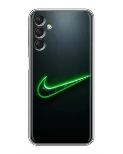 Чехол для Samsung Galaxy A24 с картинкой «Неоновый контур Nike»