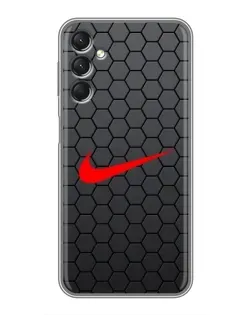 Чехол для Samsung Galaxy A24 с картинкой «Nike — карбоновая сетка»