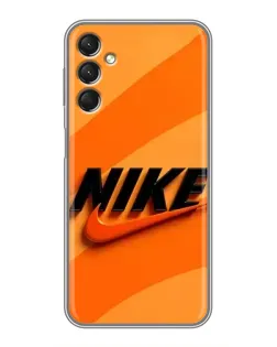 Чехол для Samsung Galaxy A24 с картинкой «Оранжевый драйв Nike»