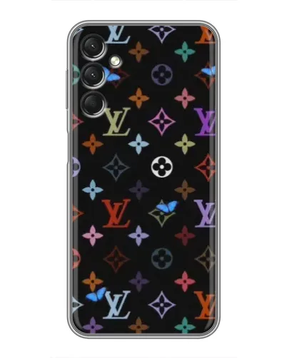 Чехол для Samsung Galaxy A24 с картинкой «Цветная монограмма LV» Чехол для Samsung Galaxy A24 с картинкой «Цветная монограмма LV»