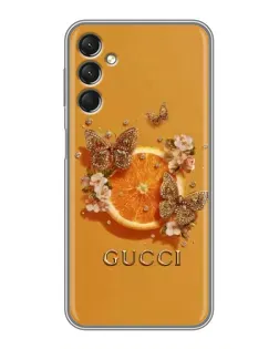 Чехол для Samsung Galaxy A24 с картинкой «Gucci — золотые бабочки» Чехол для Samsung Galaxy A24 с картинкой «Gucci — золотые бабочки»