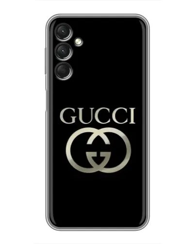 Чехол для Samsung Galaxy A24 с картинкой «Gucci — золото на черном» Чехол для Samsung Galaxy A24 с картинкой «Gucci — золото на черном»
