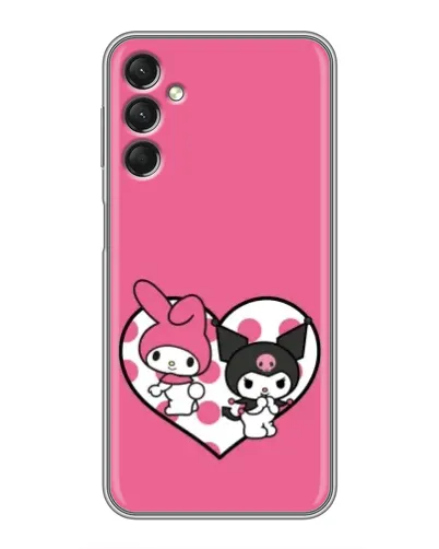 Чехол для Samsung Galaxy A24 с картинкой «Kuromi и My Melody»