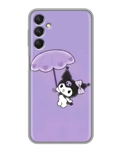 Чехол для Samsung Galaxy A24 с картинкой «Kuromi с зонтиком»