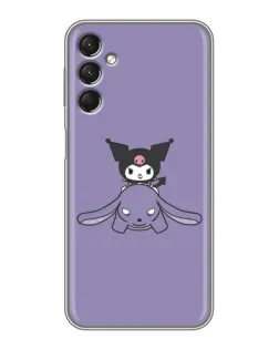 Чехол для Samsung Galaxy A24 с картинкой «Kuromi на лиловом фоне»