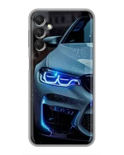 Чохол для Samsung Galaxy A24 з картинкою «Погляд BMW з синіми фарами» Чохол для Samsung Galaxy A24 з картинкою «Погляд BMW з синіми фарами»