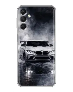 Чехол для Samsung Galaxy A24 с картинкой «BMW сквозь туман»